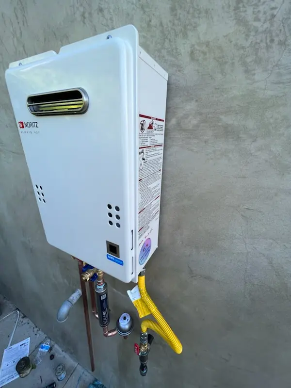 Tankless water heater installation for Kaylor homes
